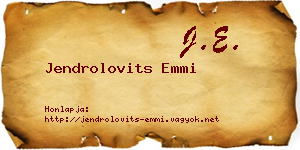 Jendrolovits Emmi névjegykártya